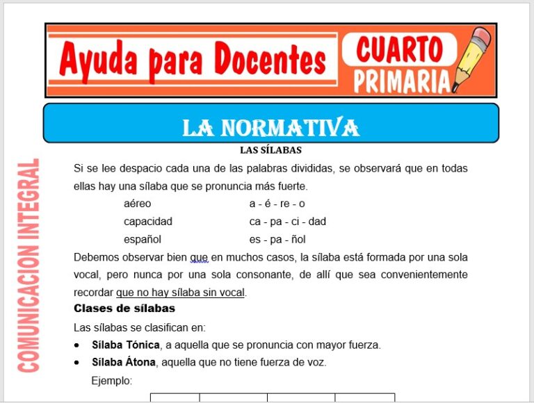 Comunicación Integral para Cuarto de Primaria – Ayuda para Docentes