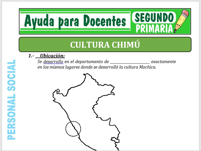 Modelo de la Ficha de Cultura Chimú para Segundo de Primaria