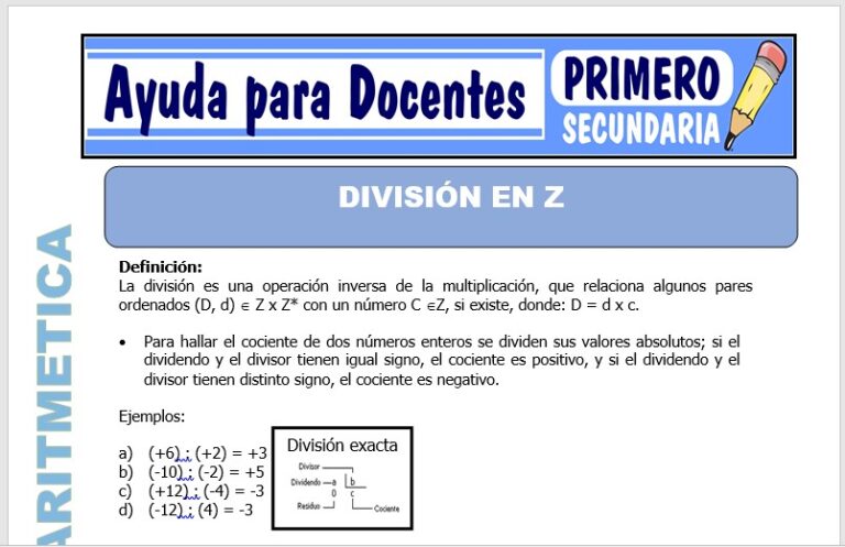 Aritmética para Primero de Secundaria – Ayuda para Docentes
