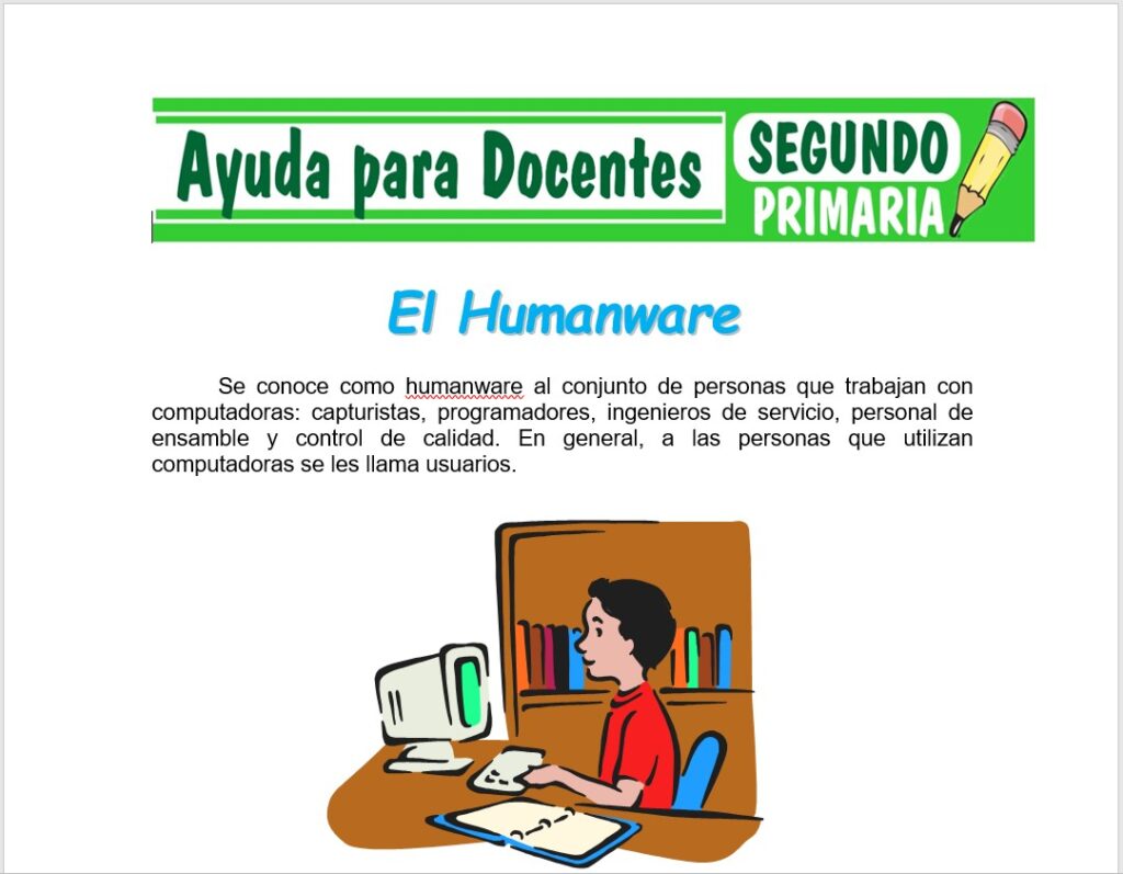 Modelo de la Ficha de El Humanware para Segundo de Primaria