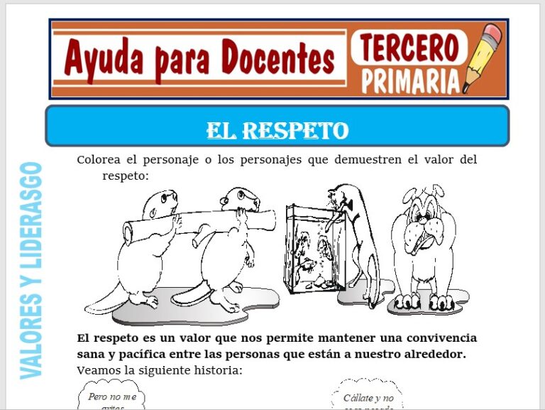 El Respeto para Tercero de Primaria – Ayuda para Docentes
