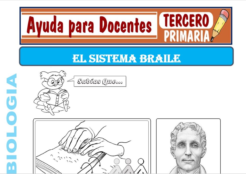 Modelo de la Ficha de El Sistema Braille para Tercero de Primaria