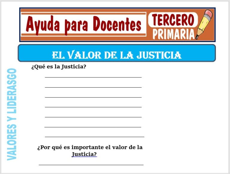 El Valor de la Justicia para Tercero de Primaria – Ayuda para Docentes