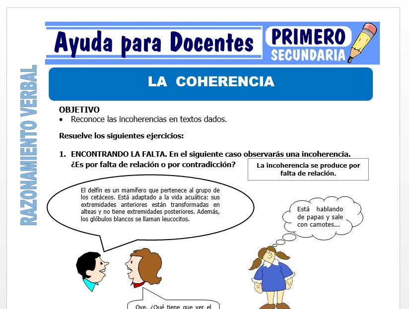 La Coherencia Para Primero de Secundaria