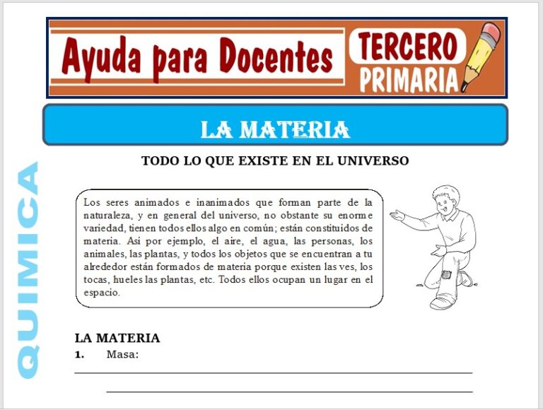 Química para Tercero de Primaria – Ayuda para Docentes