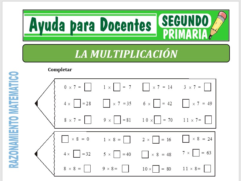 Primaria Segundo Grado Problemas De Multiplicacion ayudaparadocentes.com