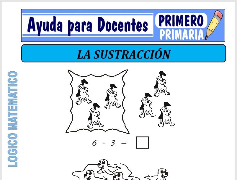 Modelo de la Ficha de La Sustracción para Primero de Primaria