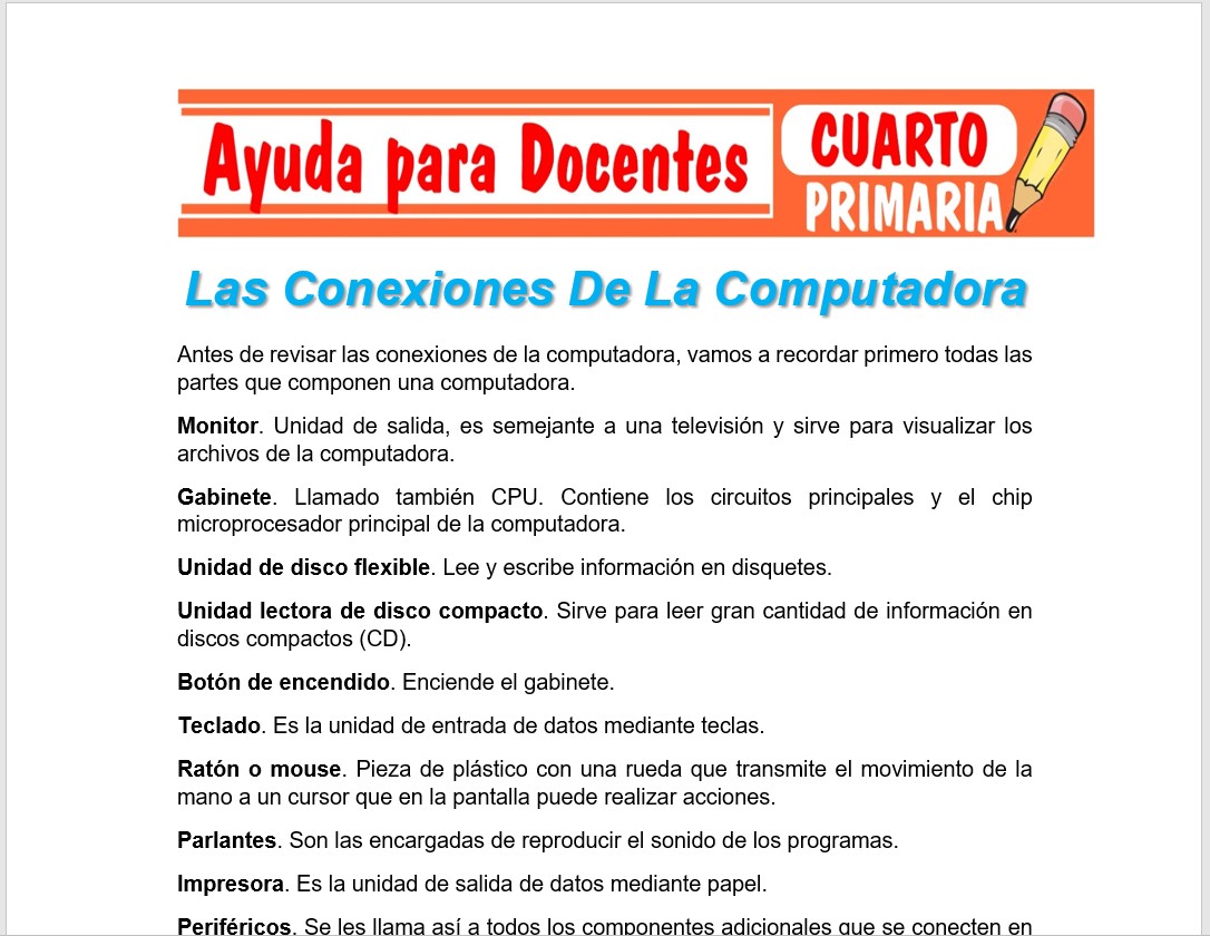 Microsoft Word para Cuarto de Primaria – Ayuda para Docentes