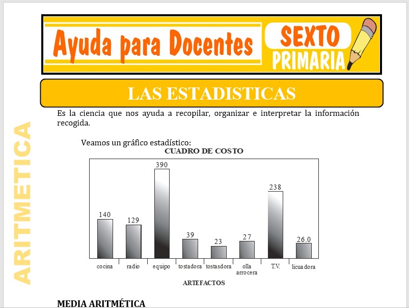 Las Estadísticas para Sexto de Primaria Ayuda para Docentes