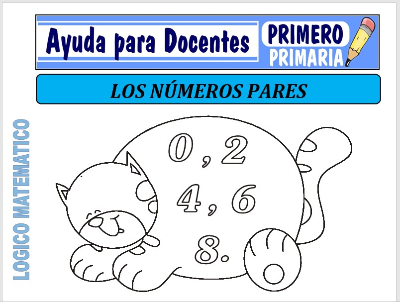 Modelo de la Ficha de Los Números Pares para Primero de Primaria