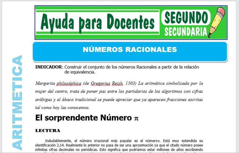 Aritmética para Segundo de Secundaria – Ayuda para Docentes