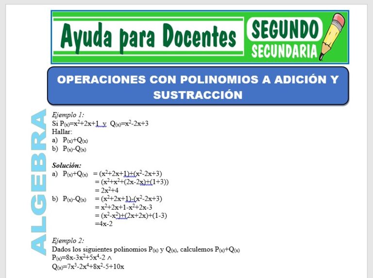 Álgebra para Segundo de Secundaria – Ayuda para Docentes