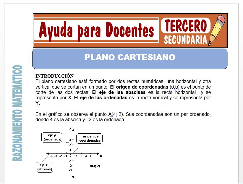 Plano Cartesiano para Tercero de Secundaria – Ayuda para Docentes