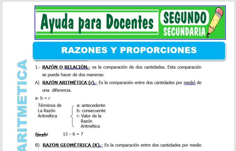 Aritmética para Segundo de Secundaria – Ayuda para Docentes