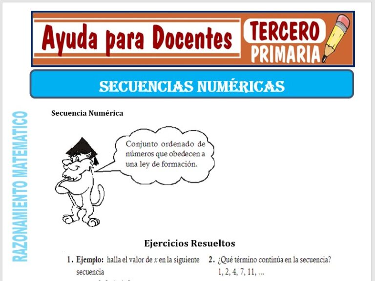 Secuencias Numéricas para Tercero de Primaria – Ayuda para Docentes