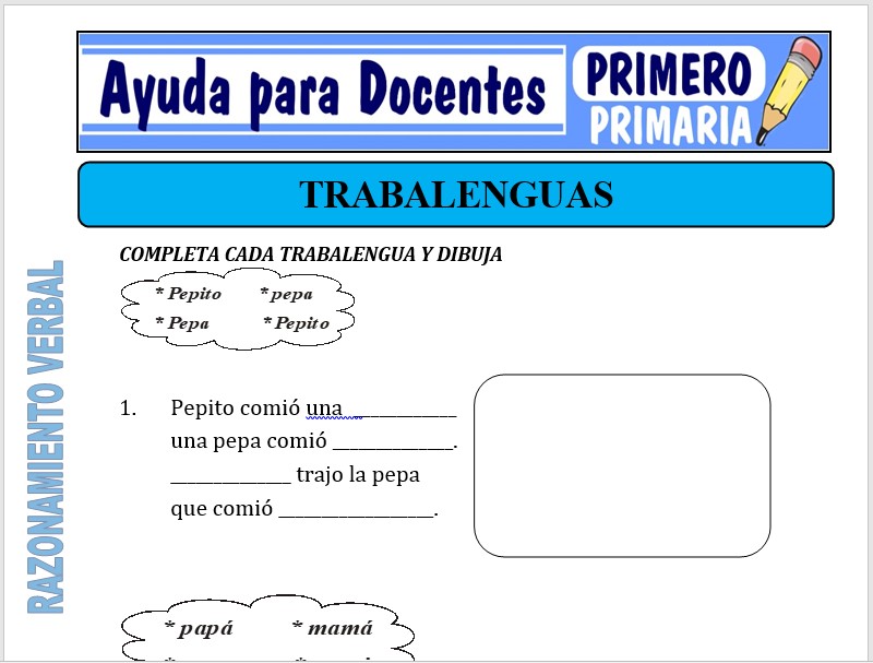 Trabalenguas para Primero de Primaria – Ayuda para Docentes