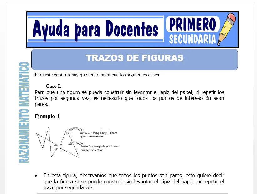 Modelo de la Ficha de Trazos de Figuras para Primero de Secundaria