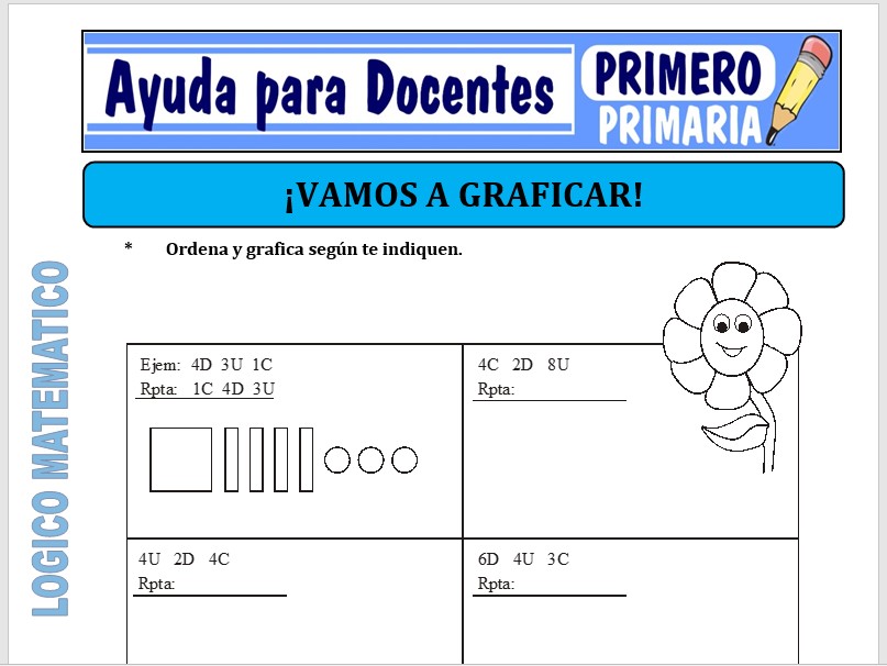 Modelo de la Ficha de Vamos a Graficar para Primero de Primaria